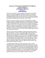 Dynamics of Prescription Fluid Fertilizer Production