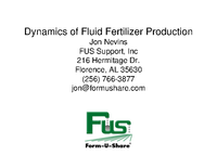 Dynamics of Fluid Fertilizer Production