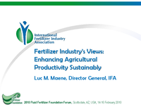 Industry Fertilizer Update