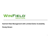 Nutrient Rate Management with Limited Dollar Availability