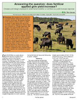 Answering the Question: Does Fertilizer Applied Give Yield Increase?