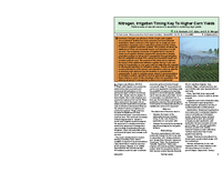 Nitrogen, Irrigation Timing Key To Higher Corn Yields