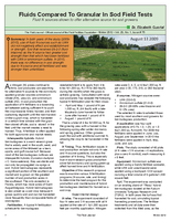 Fluids Compared to Granular in Sod Field Tests