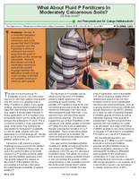 What About Fluid P Fertilizers In Moderately Calcareous Soils?