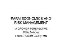 Farm Economics and Risk Management