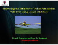 Improving the Efficiency of Foliar Fertilization with Urea using Urease Inhibitors