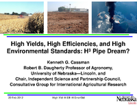 High Yields, High Efficiencies, and High Environmental Standards: A Pipe Dream