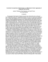 Corn Grain Yield and Early Nutrient Uptake as Affected by In-Furrow Application of Potassium Fluid Fertilizer