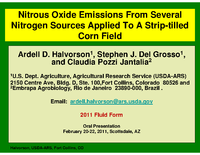 Nitrous Oxide Emissions From Several Nitrogen Sources Applied To A Strip-tilled Corn Field