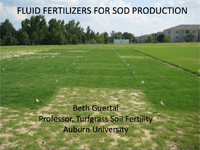 Fluid Fertilizers For Sod Production
