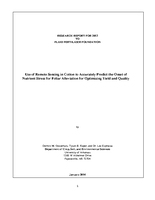 Use of Remote Sensing in Cotton to Accurately Predict the Onset of Nutrient Stress for Foliar Alleviation for Optimizing Yield and Quality