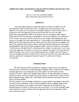 Improving Corn and Soybean Yields with Starter and Foliar Fluid Fertilizers