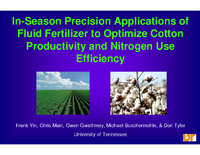 In-Season Precision Applications of Fluid Fertilizer to Optimize Cotton Productivity