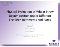 Physical Evaluation of Wheat Straw Decomposition under Different Fertilizer Treatments and Rates