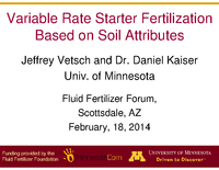 Variable Rate Starter Fertilization Based on Soil Attributes