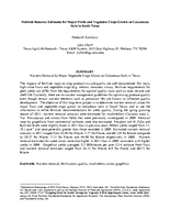 Nutrient Removal Estimates for Major Fruits and Vegetable Crops Grown on Calcareous Soils in South Texas