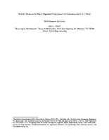 Nutrient Removal by Major Vegetable Crops Grown on Calcareous Soils in South Texas