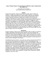 Using N Timing to Enhance Yield and Nitrogen Use Efficiency in High Yielding Dryland and Irrigated Corn