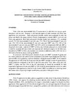 Improving the Efficiency oF Soil and Foliar Fertilizations with Urea Using Urease Inhibitors