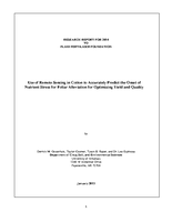 Use of Remote Sensing in Cotton to Accurately Predict the Onset of Nutrient Stress for Foliar Alleviation for Optimizing Yield and Quality