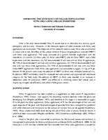 Improving the Efficiency of Foliar Fertilization with Urea Using Urease Inhibitors