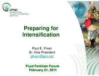 Preparing for Intensification
