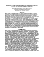 Phosphorus Source Effects on Dryland Winter Wheat in Crop-Fallow Rotations in Eastern Washington