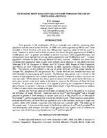 Increasing Root Mass and Yield in Corn Through the Use of Fertilizer Additives