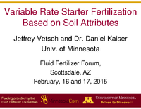 Variable Rate Starter Fertilization Based on Soil Attributes