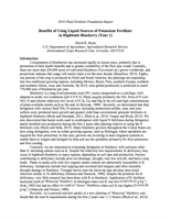 Benefits of Using Liquid Sources of Potassium Fertilizer in Highbush Blueberry (Year 1)