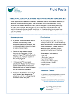 Foliar Applications Rectify Nutrient Deficiencies