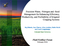 Precision-Water, -Nitrogen and -Seed Management for Enhancing Efficiency, Productivity, and Profitability of Irrigated Cropping Systems