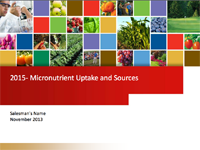 Micronutrient Uptake and Sources
