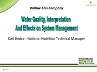Water Quality, Interpretation, and Effects on System Management