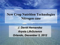 New Crop Nutrition Technologies