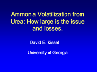 Urea Volatilization