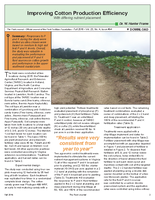 Improving Cotton Production Efficiency