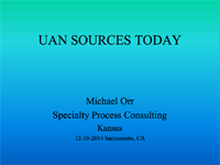 UAN Sources Today
