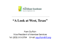 A Look at West, Texas