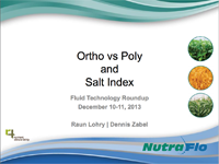 Ortho vs. Poly and Salt Index