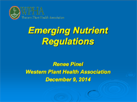 Emerging Nutrient Regulations