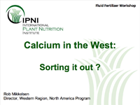Calcium in the West: Sorting it out?
