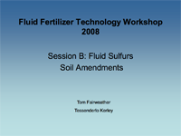 Fluid Sulfurs Soil Amendments