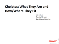 Chelates: What They Are and How/Where They Fit