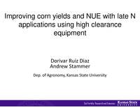Improving Corn Yields and NUE With Late N Applications Using High Clearance Equipment