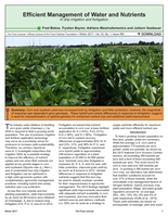 Efficient Management of Water and Nutrients