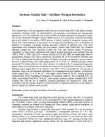 Soybean: Genetic Gain × Fertilizer Nitrogen Interaction