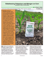 Sidedressing Potassium and Nitrogen on Corn