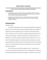 Fluid Fertilizer Project Report