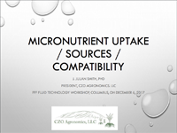 Micronutrient Uptake/Sources/Compatibility